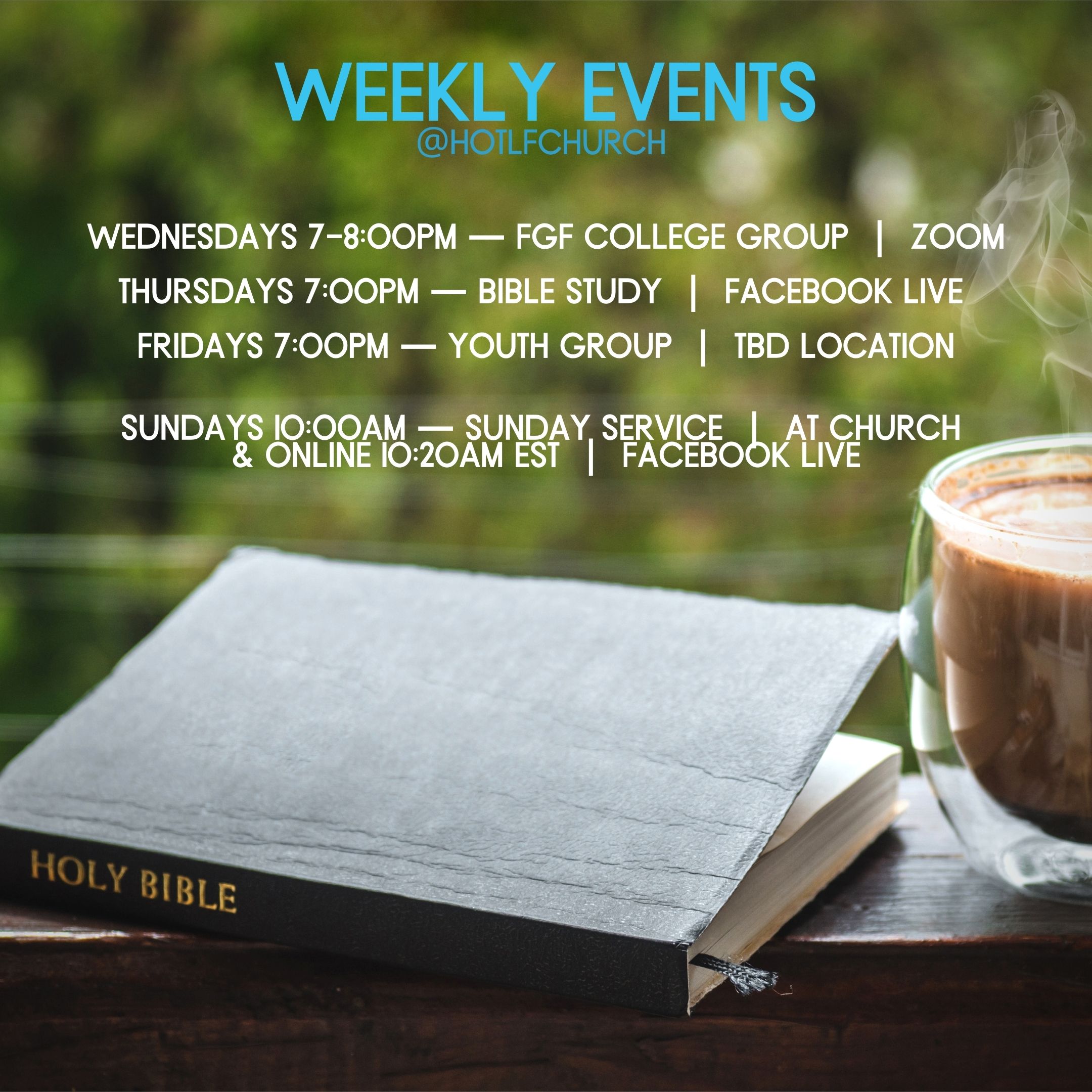 2020-October-November-weekly-events