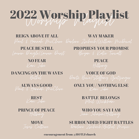 2022 Worship Playlist